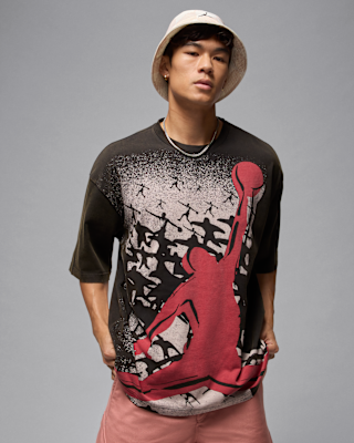 Tシャツ・カットソー Nike jordan men's crewneck t-shirt HQ2666-222 Jordan Brand Crew Neck Tee 'Medium Olive' – Limited Edt